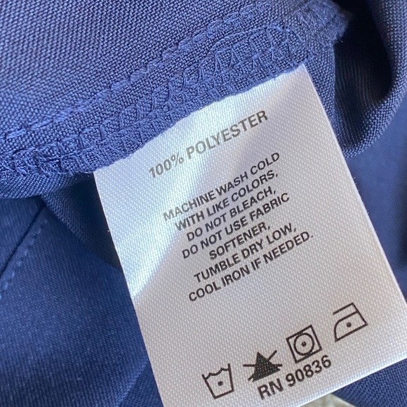 Port Authority shirt short sleeve button up navy Large - Picture 11 of 12